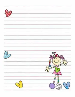 برگه خام املا دختر دوست داشتنی فانتزی رنگی مناسب کودک