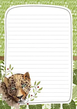 برگه خام املا پلنگ پرانرژی فانتزی رنگی مناسب کودک