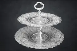 شیرینی خوری دو طبقه قلم گل و مرغ