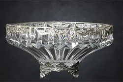 ظرف میوه کریستال نقره