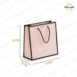 ساک دستی گلاسه ۲۵۰ گرم صورتی قابدار