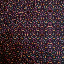 پارچه نخی/گلدار/نارنجی