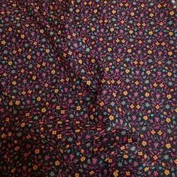 پارچه نخی/گلدار/نارنجی