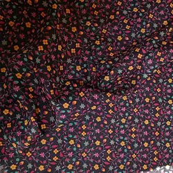 پارچه نخی/گلدار/نارنجی