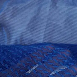 پارچه/تور/برگی/آبی کاربنی