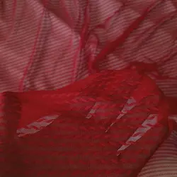 پارچه/تور/برگی/قرمز