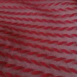 پارچه/تور/برگی/قرمز