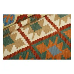 گلیم دستبافت چهار متری طرح قشقایی کد 567812