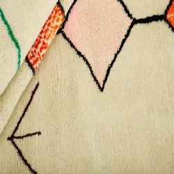 گبه دستبافت سه متری مدل گل ابریشم نقشه مدرن کد 596648