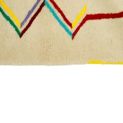 گبه دستبافت سه متری مدل گل ابریشم نقشه مدرن کد 596649