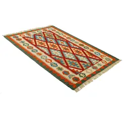 گلیم دستبافت دو و نیم متری طرح قشقایی کد 594458