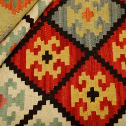 گلیم دستبافت سه متری طرح قشقایی کد 594460
