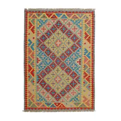 گلیم دستبافت چهار متری طرح قشقایی کد 596605