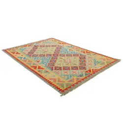 گلیم دستبافت چهار متری طرح قشقایی کد 596605