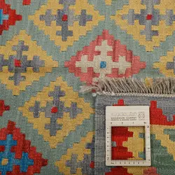 گلیم دستبافت چهار متری طرح قشقایی کد 596605