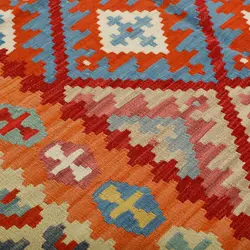 گلیم دستبافت چهار متری طرح قشقایی کد 596466