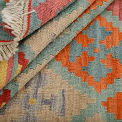 گلیم دستبافت چهار متری طرح قشقایی کد 596613