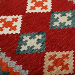 گلیم دستبافت یک متری طرح قشقایی کد 598051