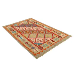 گلیم دستبافت دو و نیم متری طرح قشقایی کد 597801