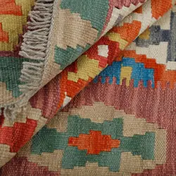 گلیم دستبافت دو متری طرح قشقایی کد 597832