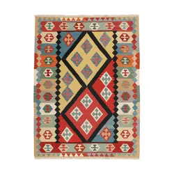 گلیم دستبافت چهار و نیم متری طرح قشقایی کد 597703