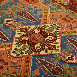 گلیم فرش دستبافت دو متری طرح سیرجان کد 598349