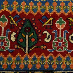 گلیم فرش دستبافت دو متری طرح سیرجان کد 598349