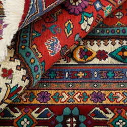 گلیم فرش دستبافت دو و نیم متری گل ابریشم طرح سیرجان کد 598332