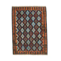 گلیم دستبافت چهار و نیم متری طرح قشقایی کد 597683
