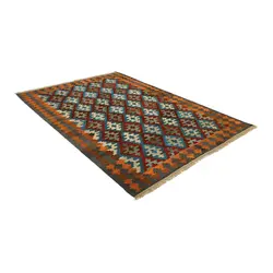 گلیم دستبافت چهار و نیم متری طرح قشقایی کد 597683