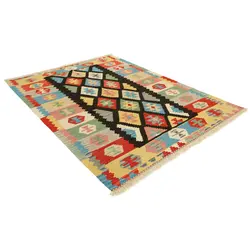 گلیم دستبافت چهار و نیم متری طرح قشقایی کد 598511