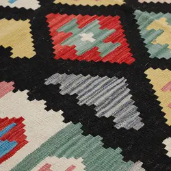 گلیم دستبافت چهار و نیم متری طرح قشقایی کد 598511
