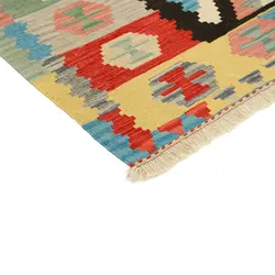 گلیم دستبافت چهار و نیم متری طرح قشقایی کد 598511