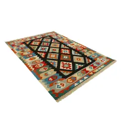 گلیم دستبافت چهار متری طرح قشقایی کد 597688