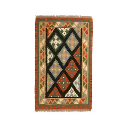 گلیم دستبافت یک و نیم متری قشقایی کد 534604