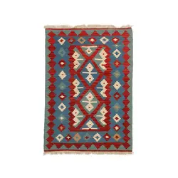 گلیم دستبافت یک و نیم متری قشقایی کد 595428