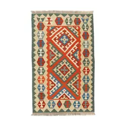 گلیم دستبافت یک و نیم متری قشقایی کد 597885