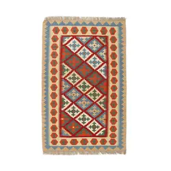 گلیم دستبافت یک و نیم متری قشقایی کد 597914