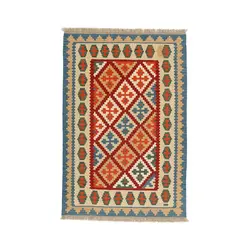 گلیم دستبافت یک و نیم متری قشقایی کد 597926