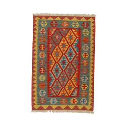 گلیم دستبافت یک و نیم متری قشقایی کد 598623