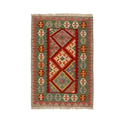 گلیم دستبافت یک و نیم متری قشقایی کد 598622