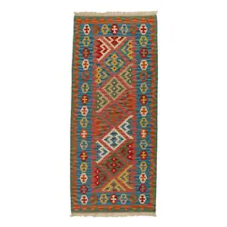 گلیم کناره دستبافت طول دو متری قشقایی کد 598516
