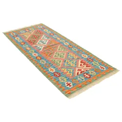 گلیم کناره دستبافت طول دو متری قشقایی کد 598516
