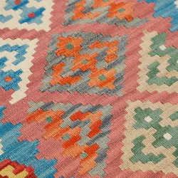 گلیم کناره دستبافت طول دو متری قشقایی کد 598516