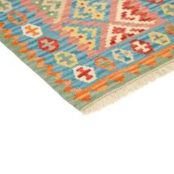 گلیم کناره دستبافت طول دو متری قشقایی کد 598516
