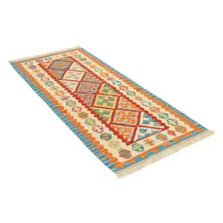 گلیم کناره دستبافت طول دو متری قشقایی کد 598520