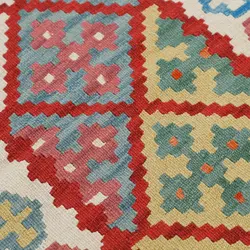 گلیم کناره دستبافت طول دو متری قشقایی کد 598520