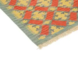 گلیم کناره دستبافت طول دو متری قشقایی کد 598541