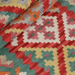گلیم کناره دستبافت طول سه متری قشقایی کد 598580