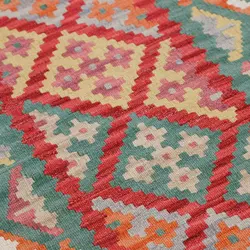 گلیم کناره دستبافت طول سه متری قشقایی کد 598580